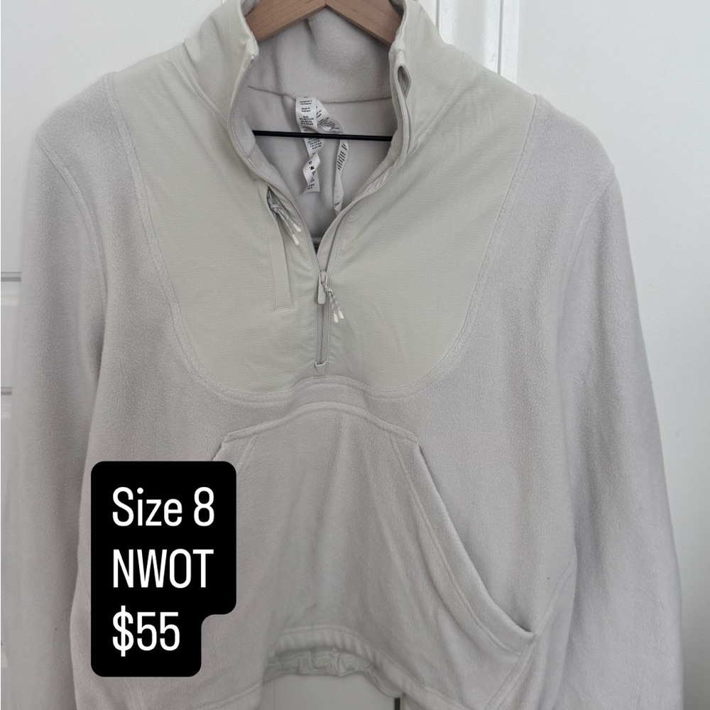 Lululemon Athletica Cream Quarter-Zip Sweatshirt